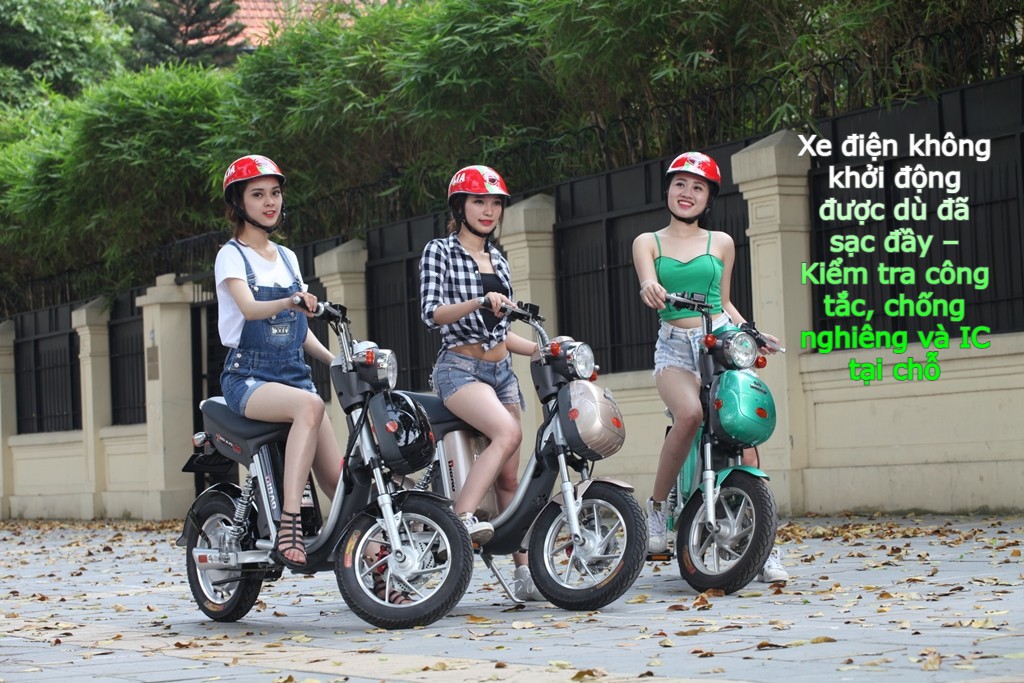 Xe điện không khởi động được dù đã sạc đầy – Kiểm tra công tắc, chống nghiêng và IC tại chỗ
